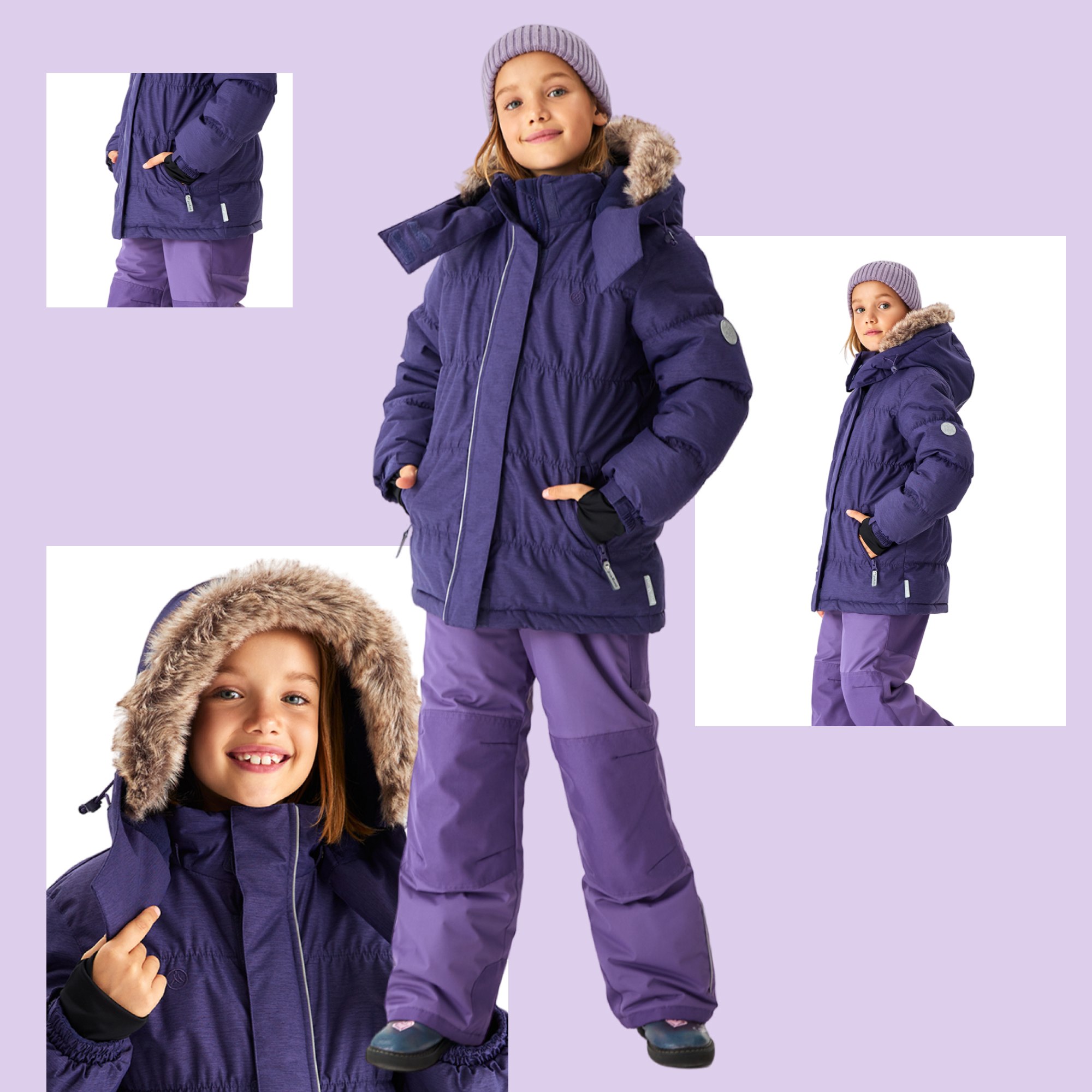 Комплект верхней одежды детский Premont WP312712 фиолетовый 110 9299₽