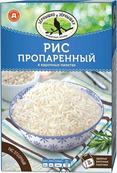 Рис Д Зернышко к зернышку пропаренный 5 X 80 г