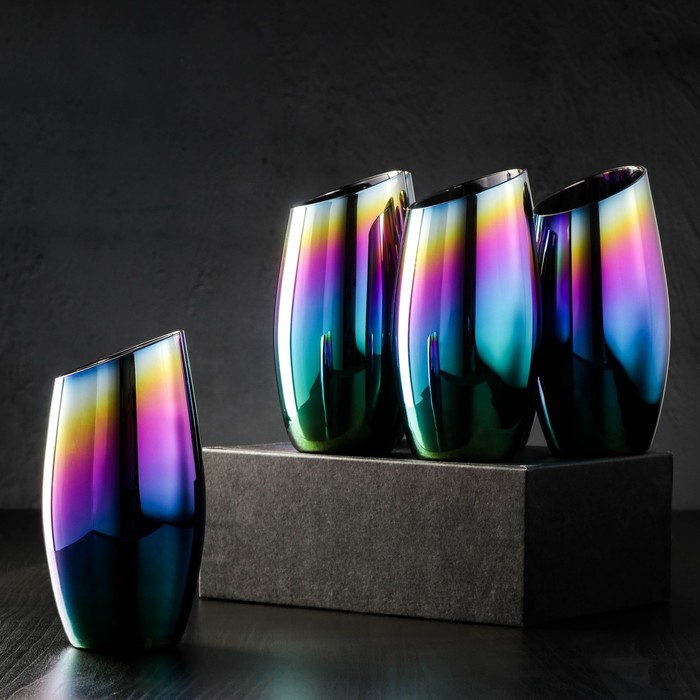 фото Набор стаканов высоких magistro «иллюзия», 475 мл, 8×15,3 см, 6 шт, цвет хамелеон nobrand