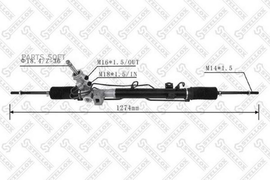 

STELLOX 3137333SX 31-37333-SX рейка рулевая с г/у с тягами, 5114163AA\ Chrysler Voyager IV