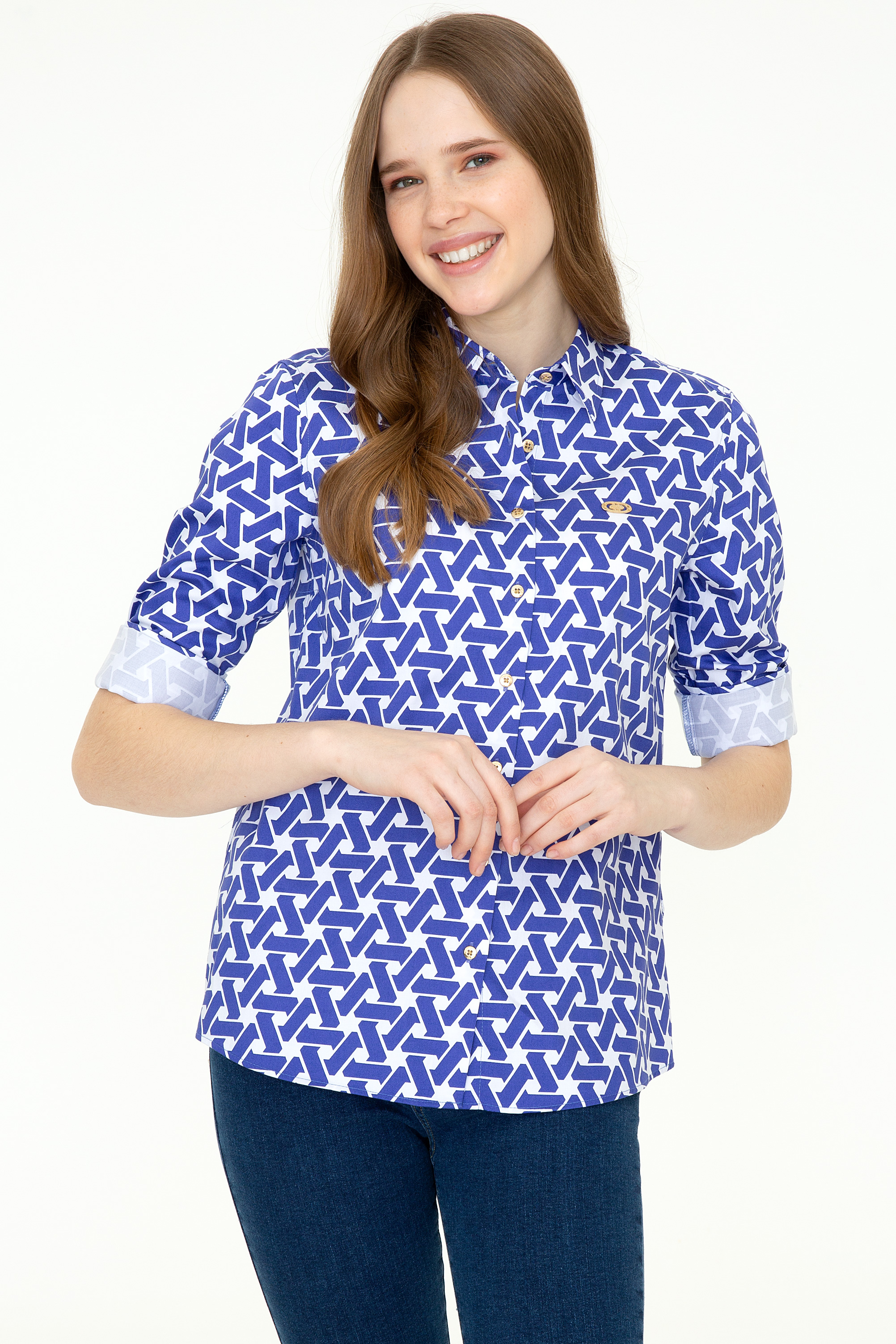 фото Рубашка женская u.s. polo assn. g082sz0040acer синяя 42