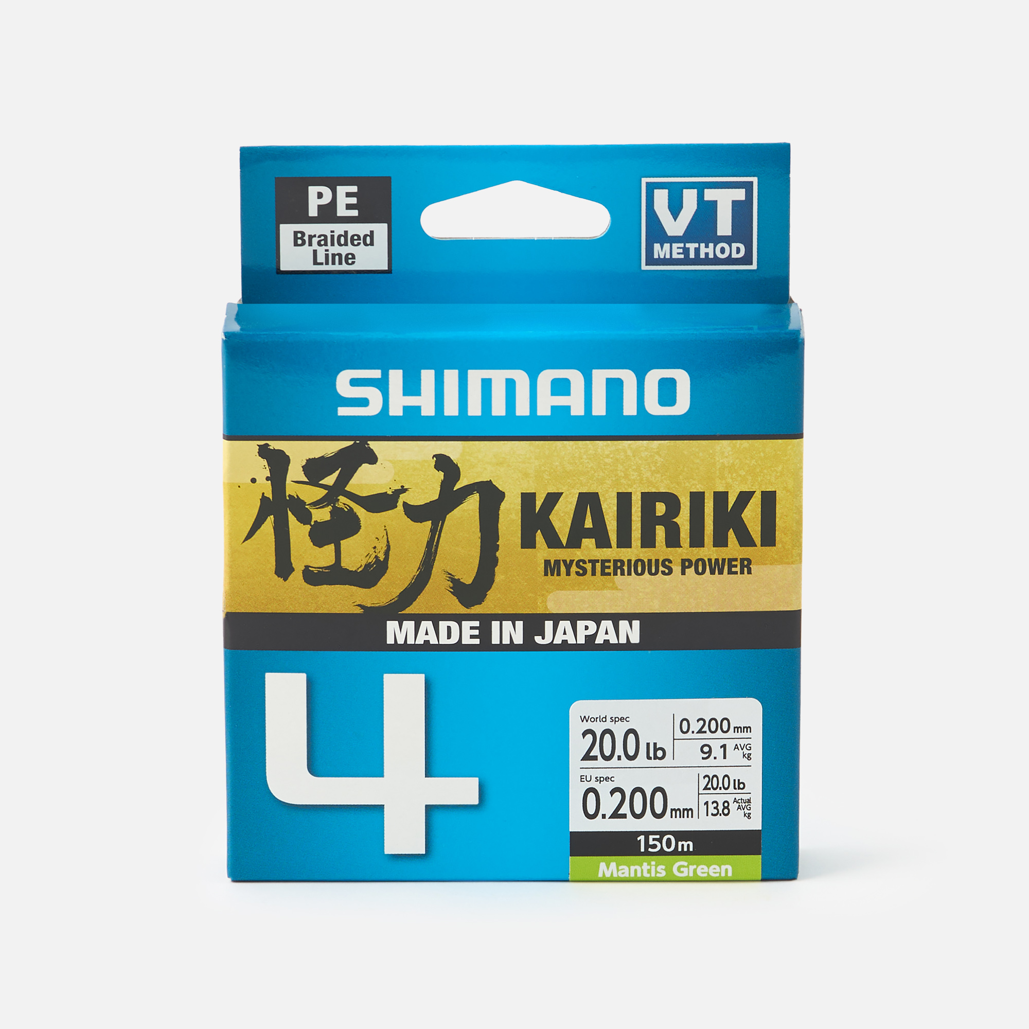 Леска Shimano Kairiki 4, 150м, зеленая