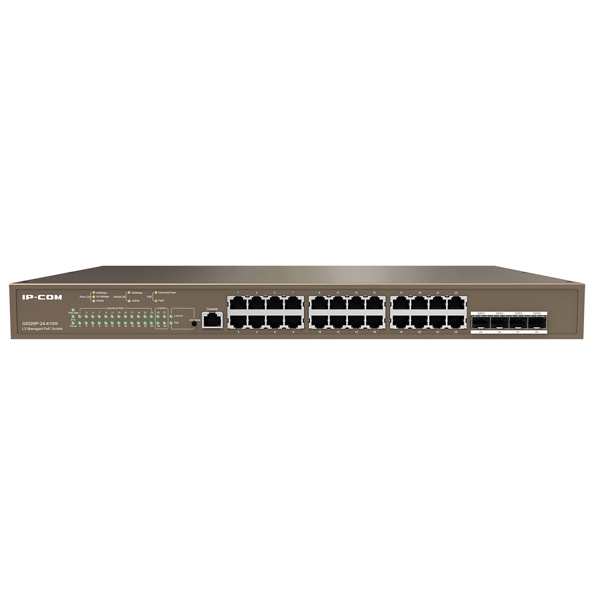 

Коммутатор IP-COM G5328P-24-410W коричневый