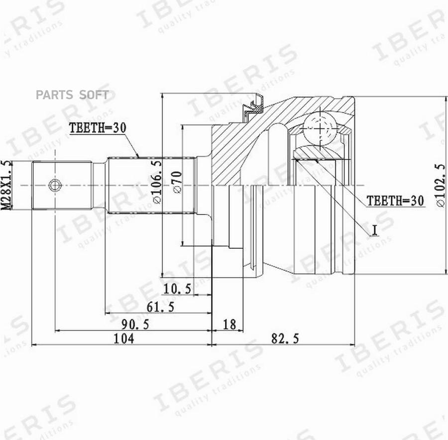 

Шрус Наружный Размер 30х70х30, Без Абс Toyota Land Cruiser Prado Grj12,Kdj12 IBERIS IB6115