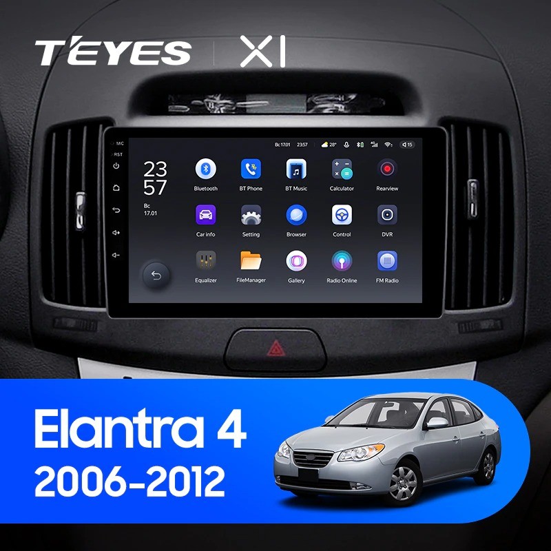 Штатная магнитола Teyes X1 4G 232 Hyundai Elantra 4 HD 2006-2012 2630000₽