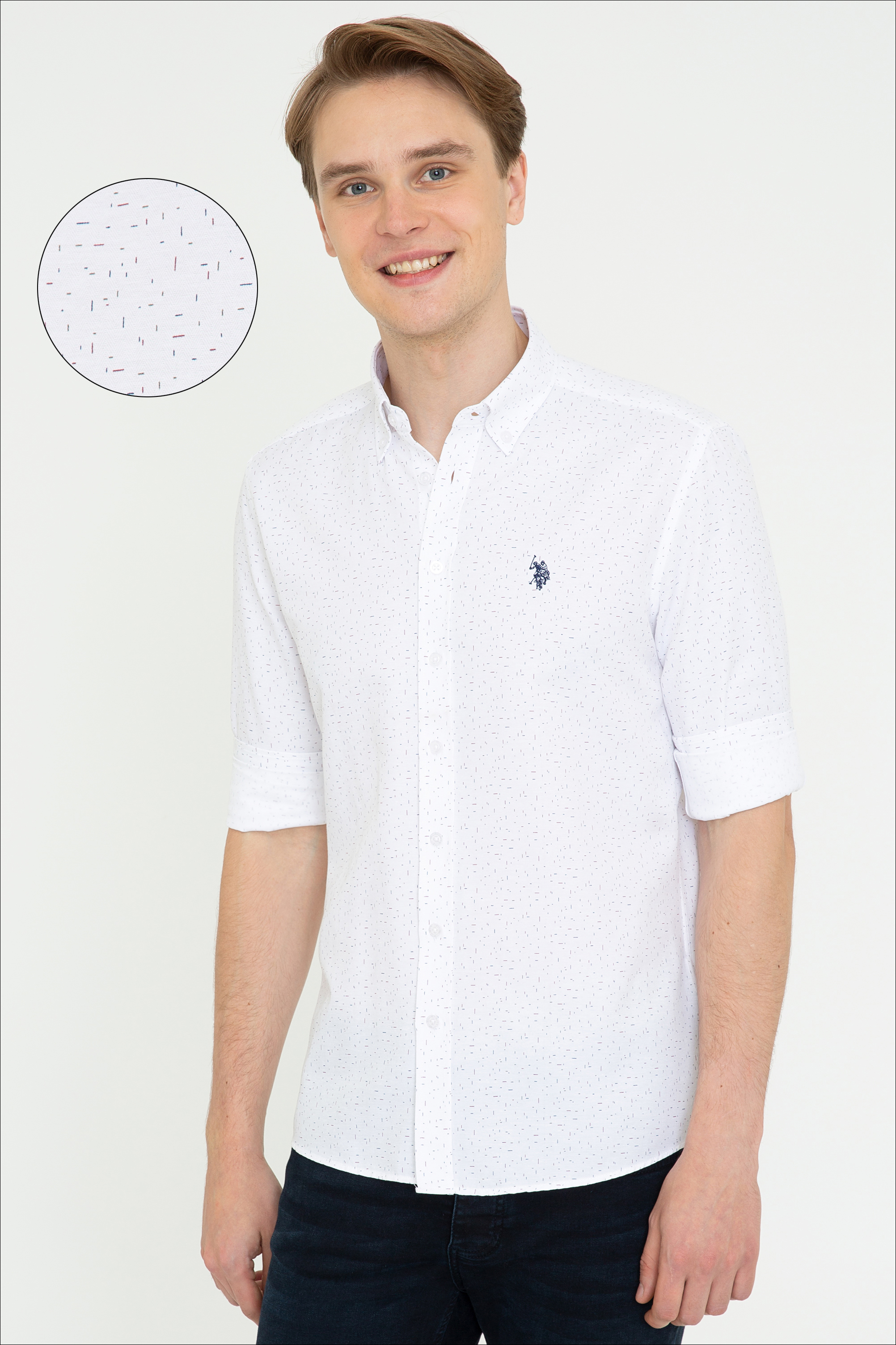 

Рубашка мужская U.S. POLO Assn. G081SZ0040YORI-E белая M, G081SZ0040YORI-E