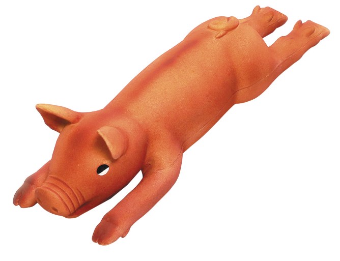 фото Игрушка-пищалка для собак kerble свинья, розовый, 23 см