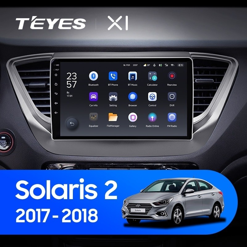 Штатная магнитола Teyes X1 4G 232 Hyundai Solaris 2 2017-2018 Тип-A 2560000₽