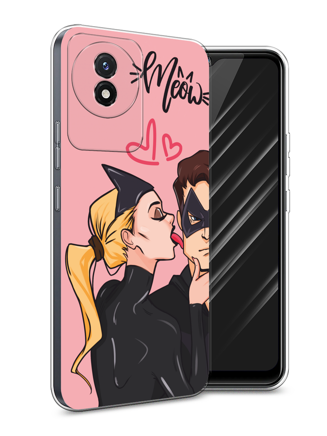 

Чехол Awog на Vivo Y02 "Kiss of Cat Woman", Розовый;черный;бежевый, 268150-1