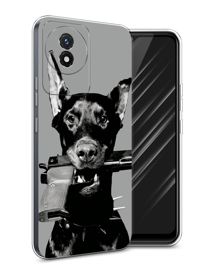 

Чехол Awog на Vivo Y02 "Доберман", Серый, 268150-1