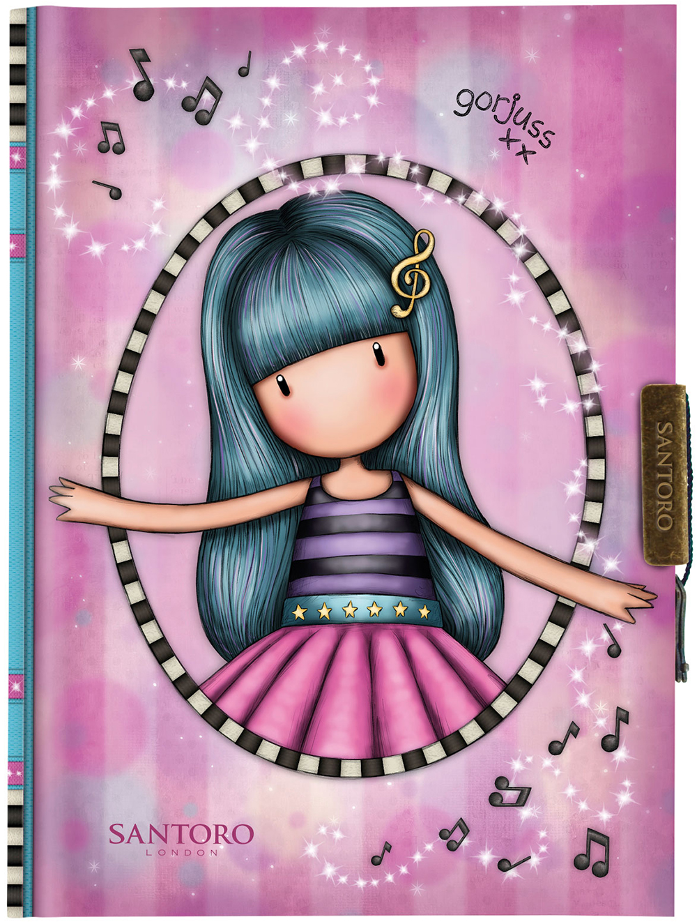

Блокнот с замком Santoro London Gorjuss Melodies Dancing Among the Stars (577GJ19), SL577GJ