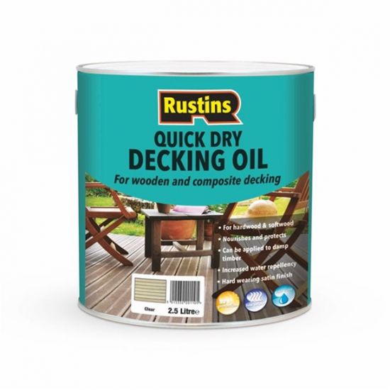 фото Масло для террас rustins qd textured decking oil текстурное 2,5 л.