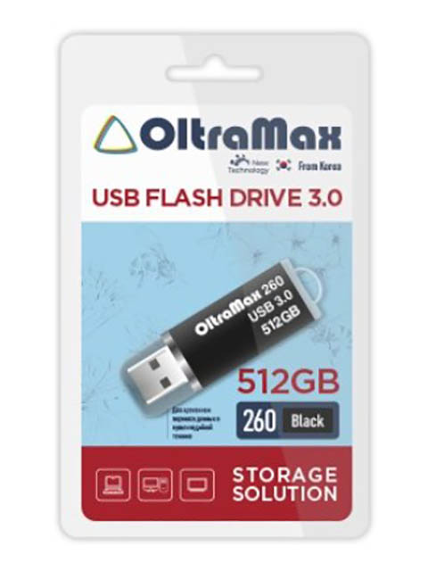 

Флешка Oltramax 260 512ГБ Black (OM-512GB-260-Black), 260