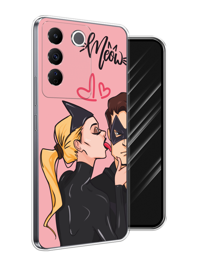 

Чехол Awog на Vivo V27e "Kiss of Cat Woman", Розовый;черный;бежевый, 268350-1