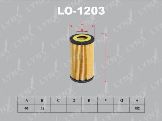 

Фильтр Масляный LYNXAUTO lo1203