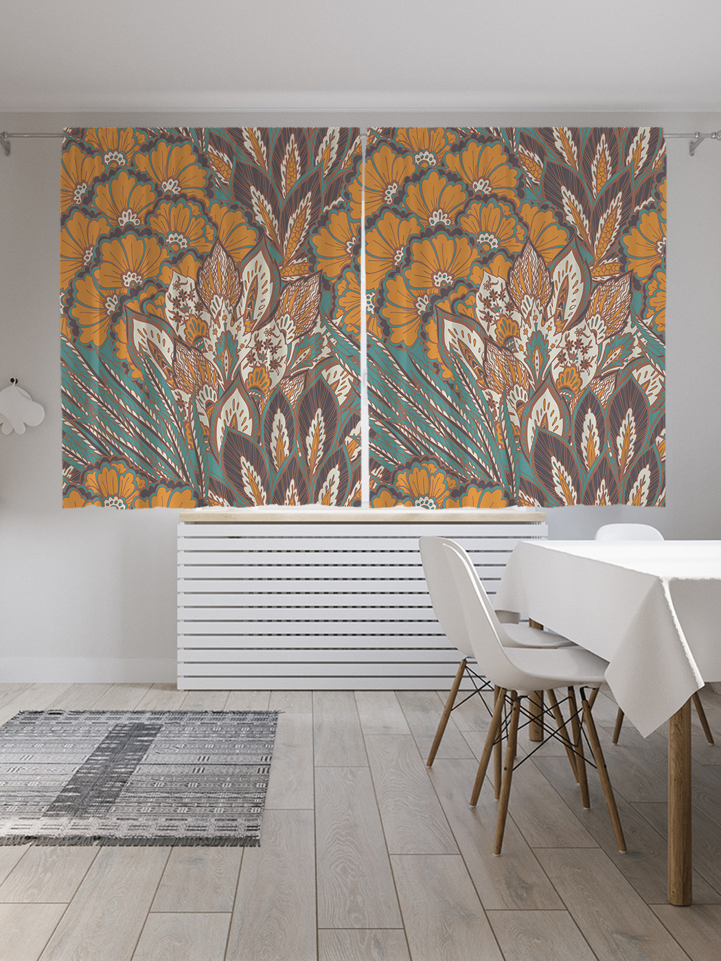 

Шторы с фотопечатью JoyArty "Павлиний хвост" из сатена, 290х180 см