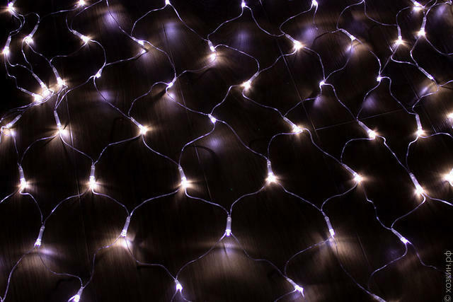 

Светодиодная гирлянда-сетка LED 320 лампочек, 5 режимов, 3х2 м (холодно-белая)