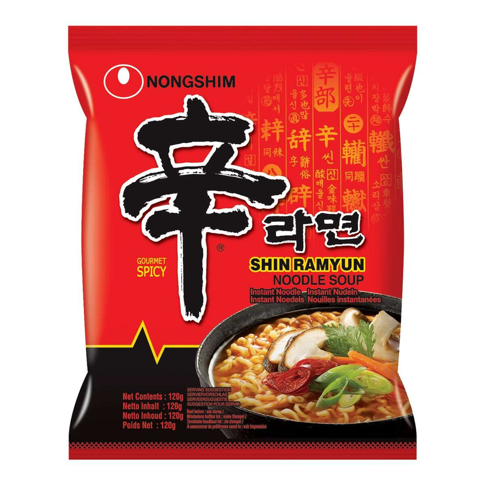 Лапша Nongshim Halal Shin Ramyun быстрого приготовления 120 г 170₽