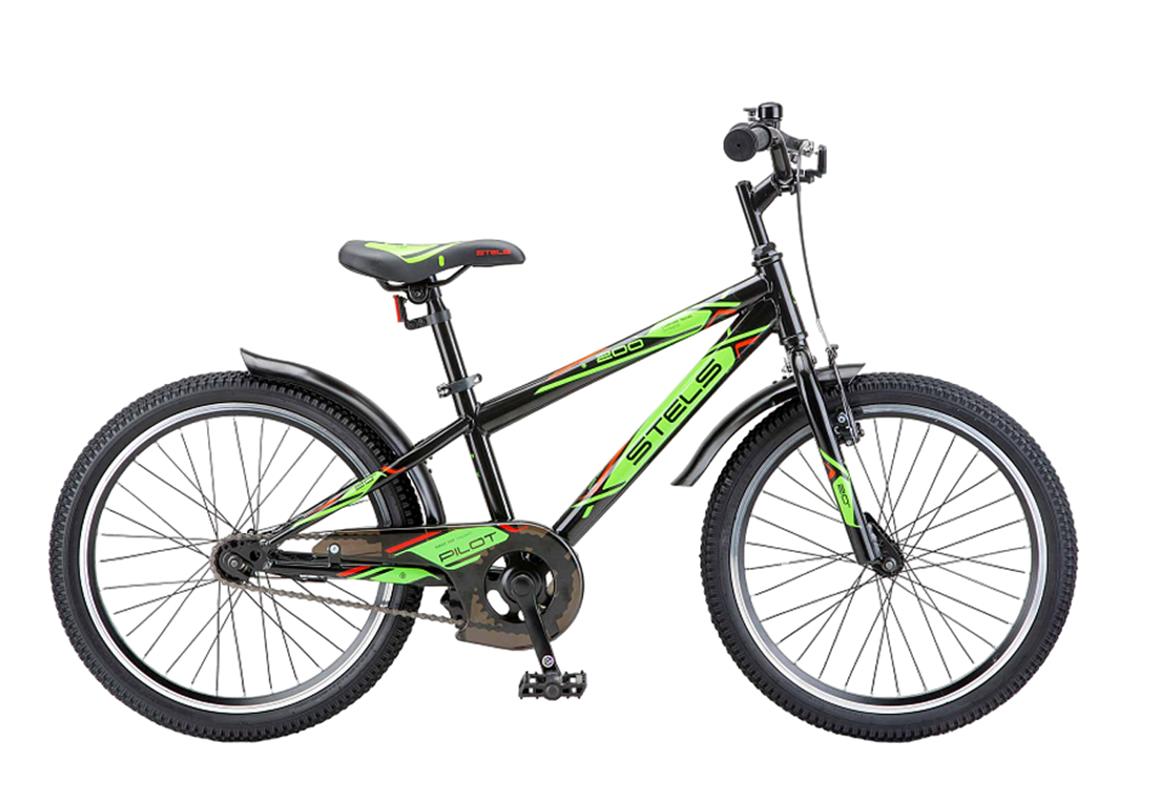 Велосипед STELS 20 Pilot 200 VC Z010 2021 11 черно-салатовый 1168700₽