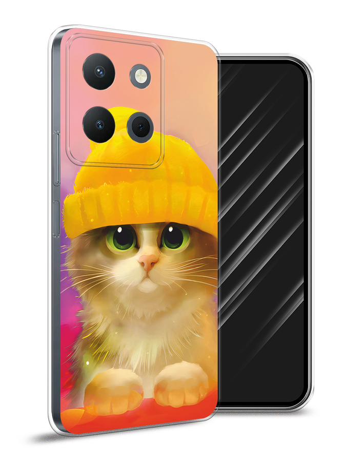 

Чехол Awog на Vivo Y36 4G "Котенок в желтой шапке", Желтый, 269250-1