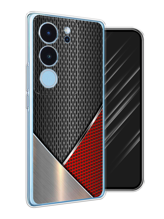 

Чехол Awog на Vivo V29 "Стальной металл", Черный;красный;серебристый, 269350-1