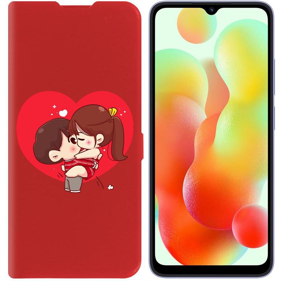 

Чехол-книжка Krutoff Eco Book для Xiaomi Redmi 12C Аниме любовь (красный)