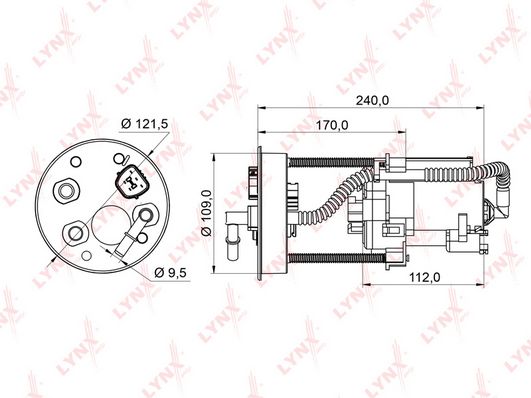 

Фильтр Топливный LYNXAUTO lf953m