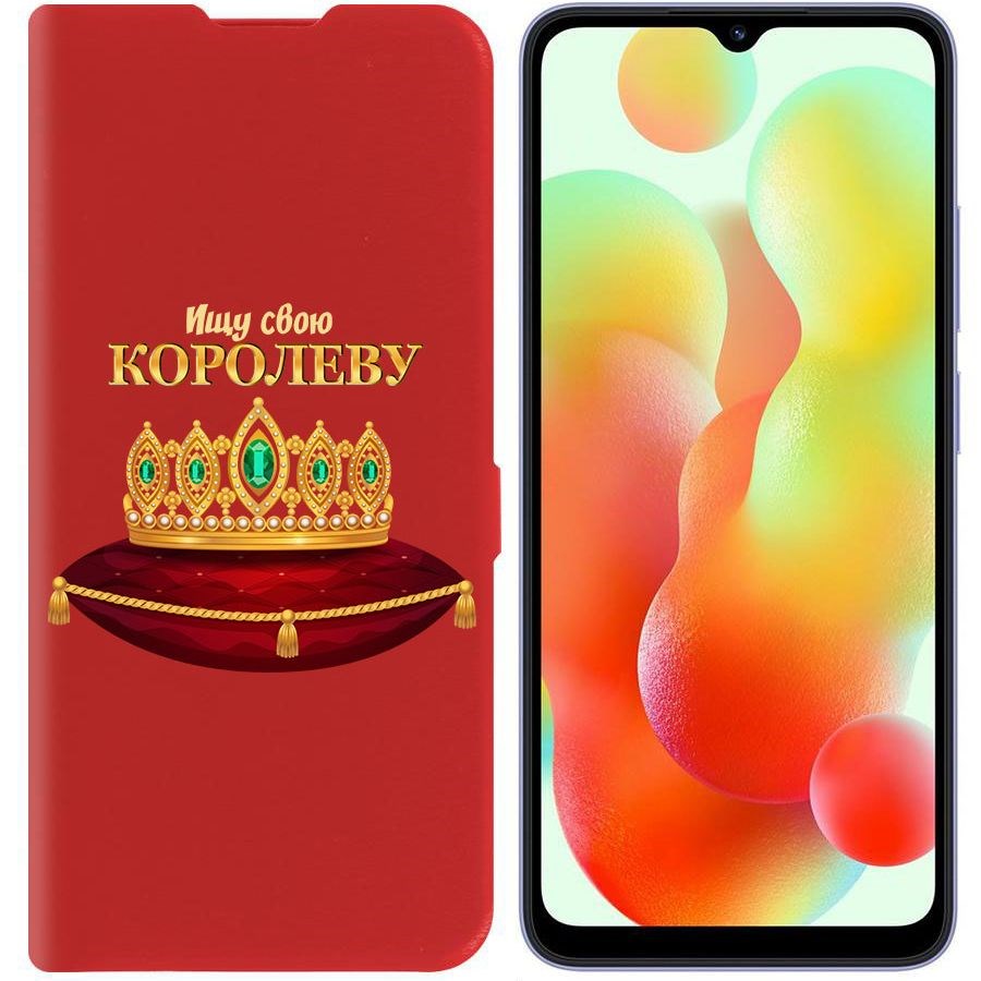 

Чехол-книжка Krutoff Eco Book для Xiaomi Redmi 12C Ищу свою Королеву (красный)