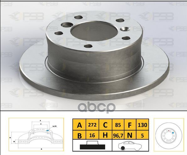 Диск тормозной задн MB Sprinter 95-06, VOLKSWAGEN LT 28-46 96-01, LT 28-46 02-06