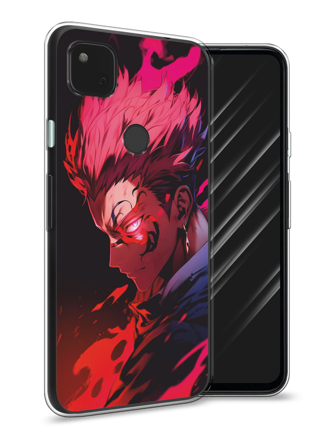 

Чехол Awog на Google Pixel 4A "Взгляд Сукуны", Розовый;красный;черный, 270650-1