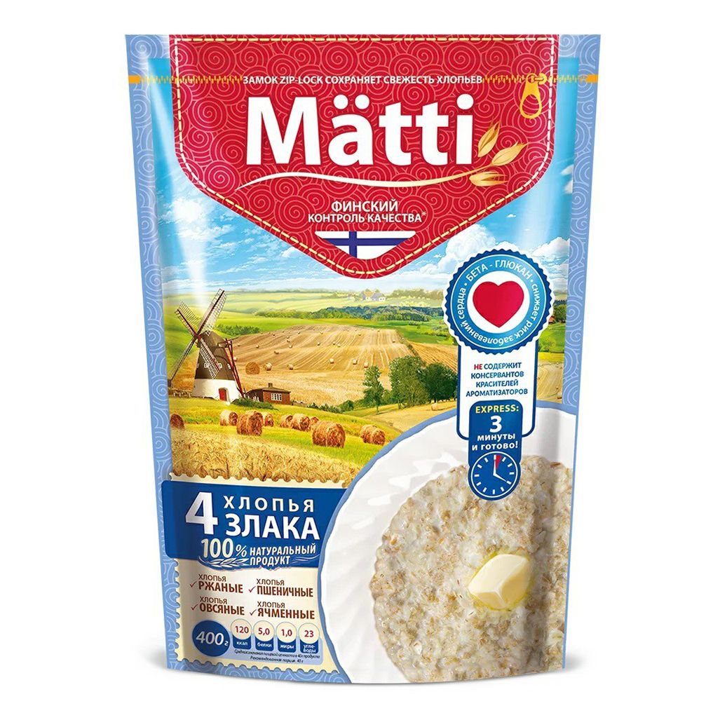 Каша Matti 4 злака 400 г