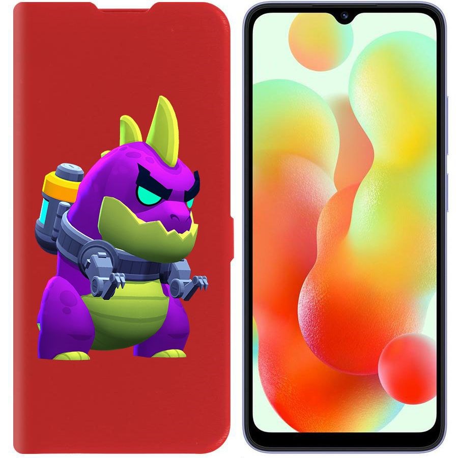

Чехол-книжка Krutoff Eco Book для Xiaomi Redmi 12C Brawl Stars-Мегамонстр (красный)