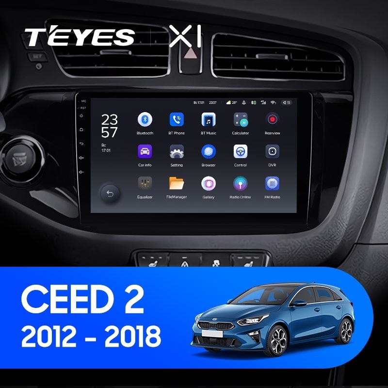 Штатная магнитола Teyes X1 4G 232 Kia Ceed 2 JD 2012-2018 2610000₽