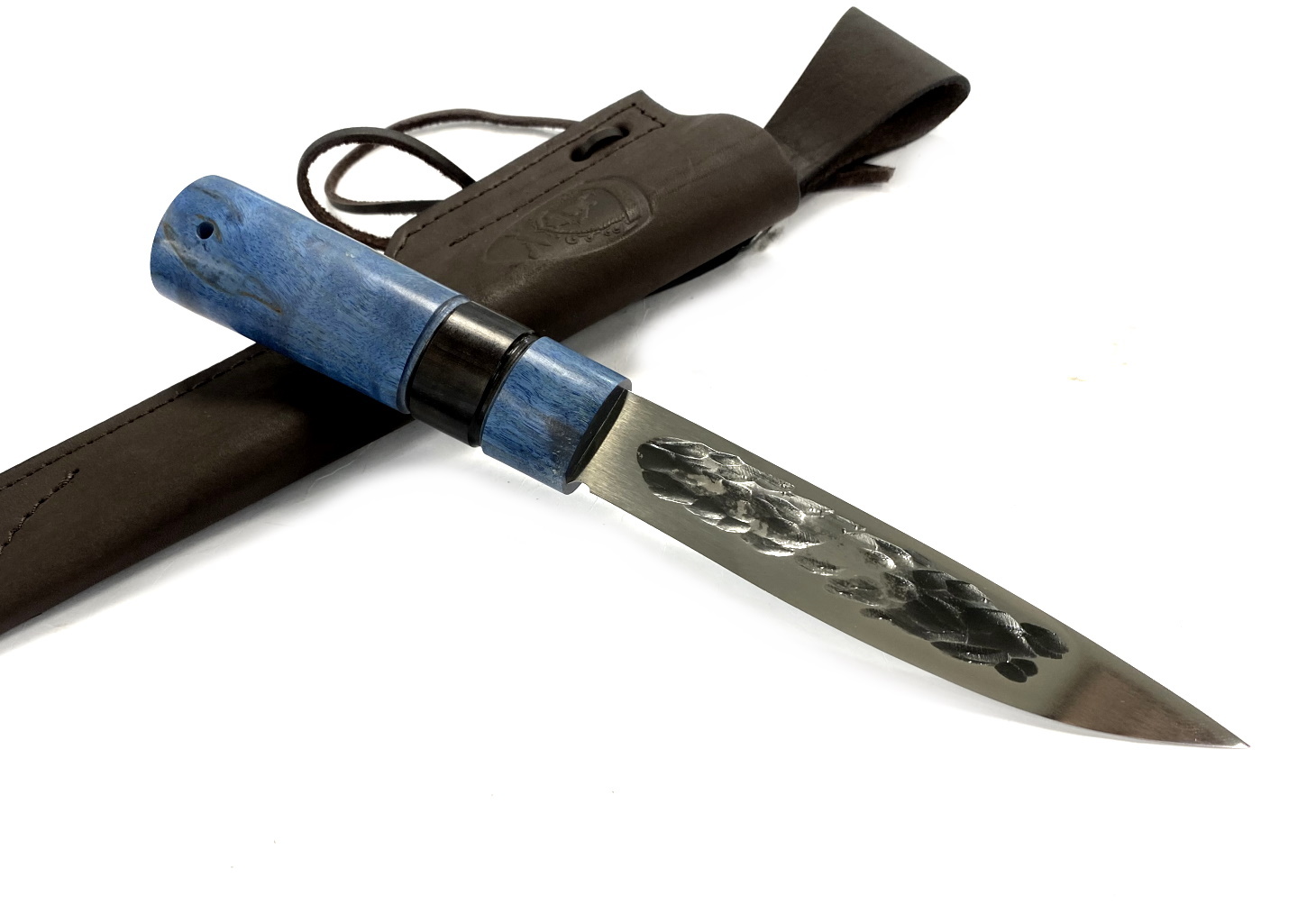 Нож Русский Молот Якутский, сталь 95х18 рукоять стаб карельская береза, граб