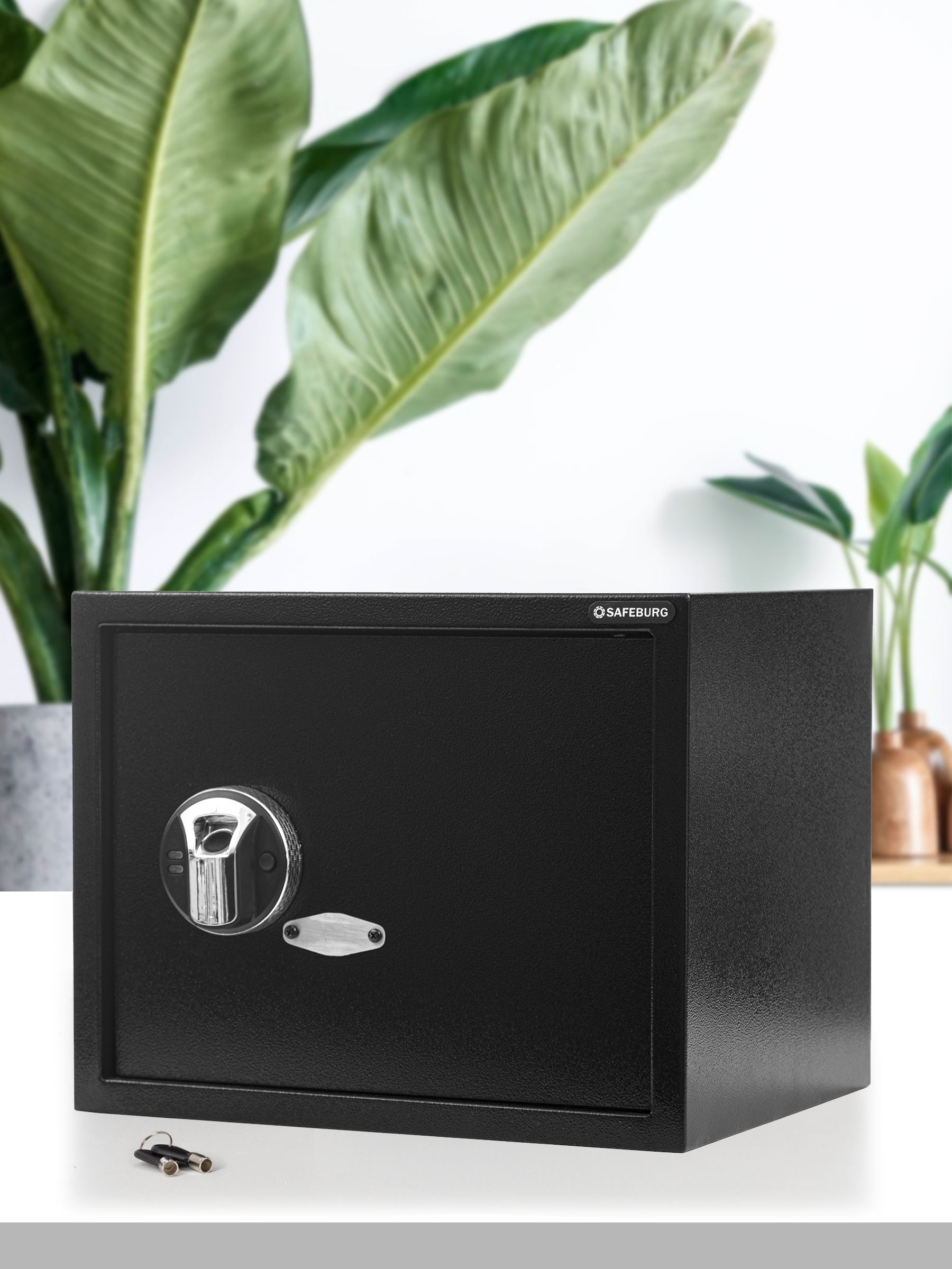 

Сейф SAFEBURG SB-300F BLACK мебельный для денег и документов с биометрическим замком, Черный, SB-300F BLACK