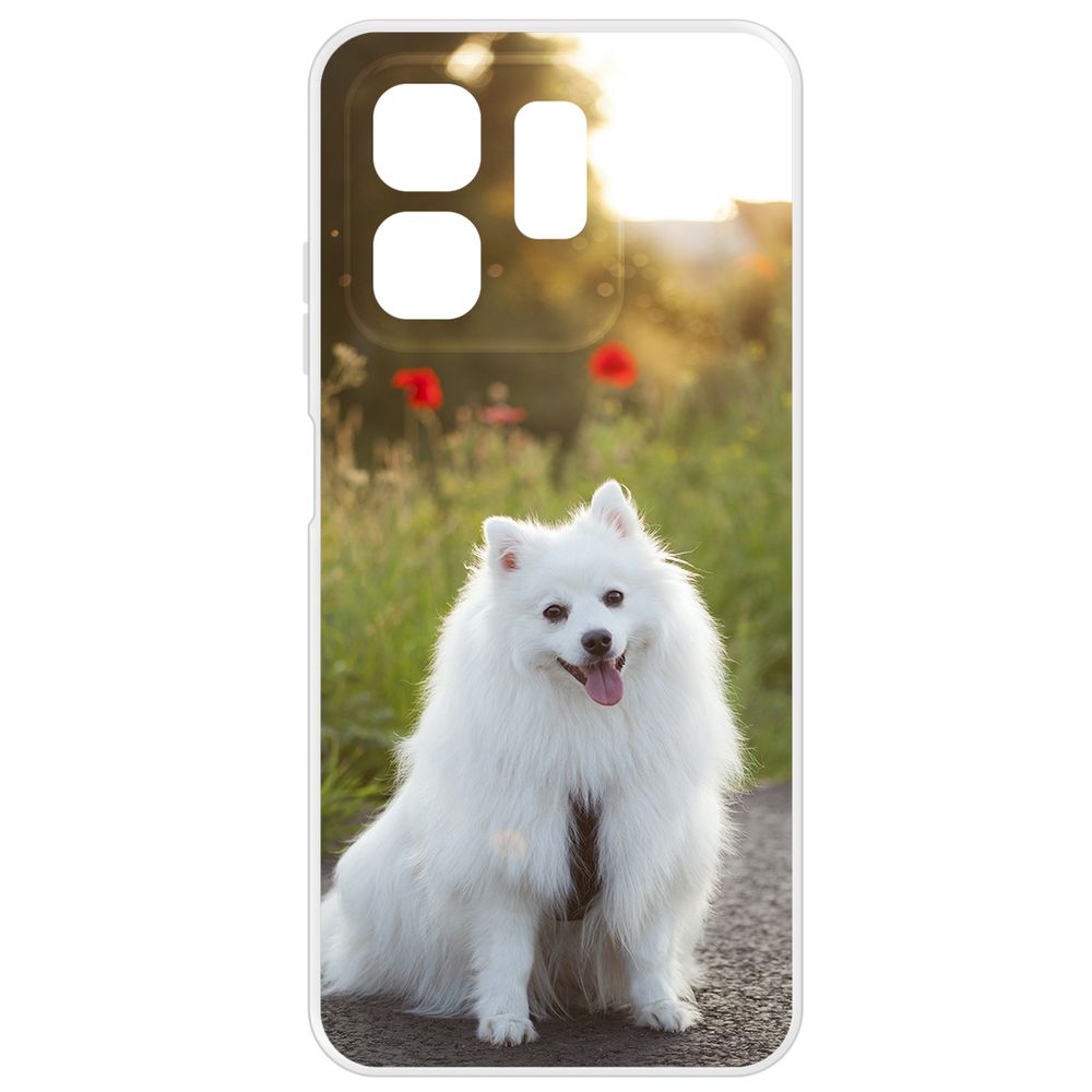 

Чехол-накладка Krutoff Clear Case Белый шпиц для INFINIX Hot 50i, Прозрачный