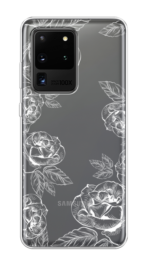 

Чехол на Samsung Galaxy S20 Ultra "Розы графика", Черный;серый, 29450-2