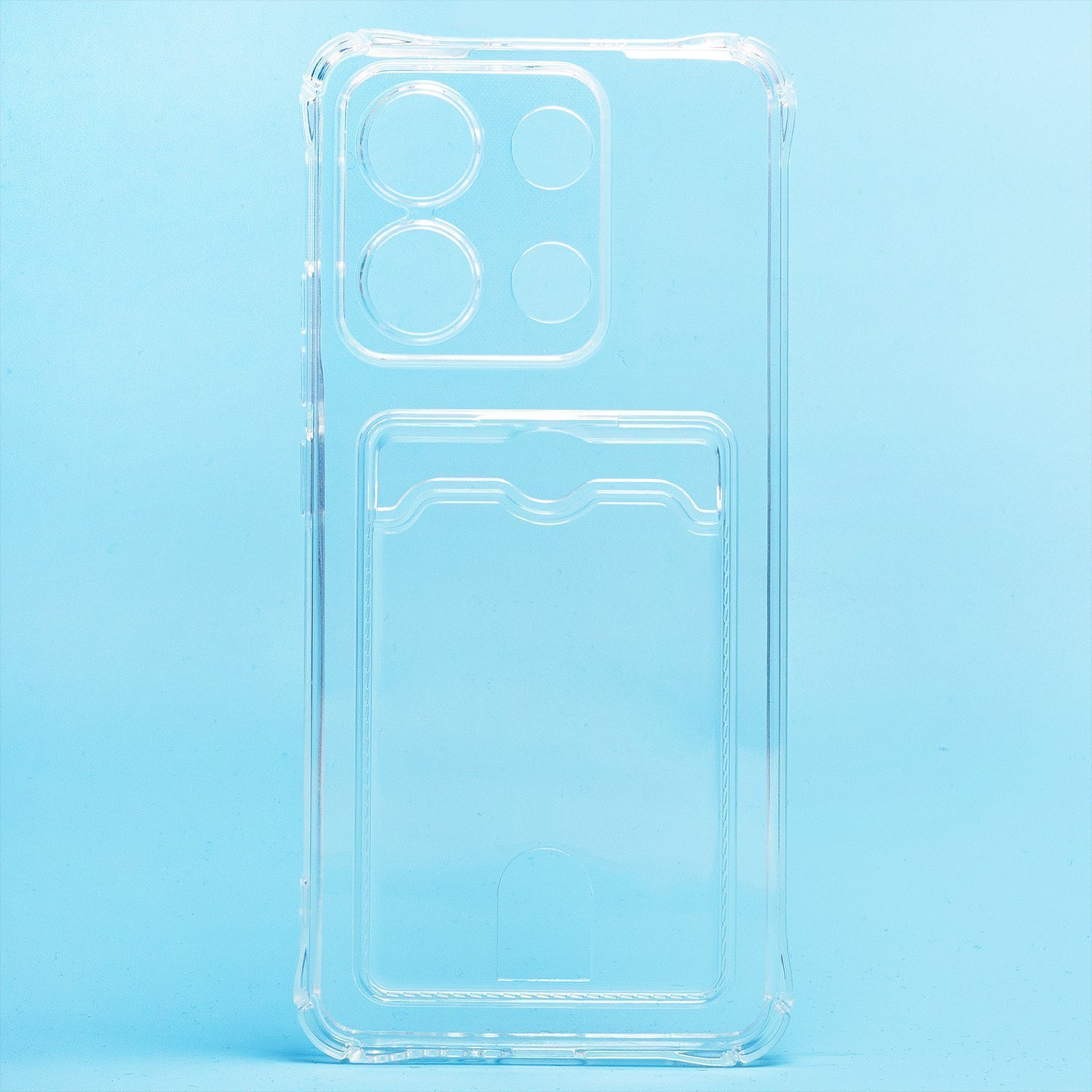

Чехол для Xiaomi Redmi Note 13 (23124RA7EO) силиконовый с картхолдером 2 прозрачный