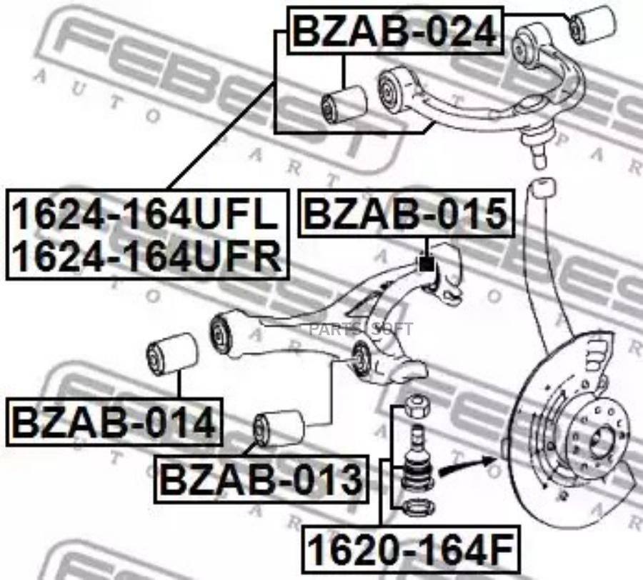 

Сайлентблок Bzab-014 Febest Bzab014