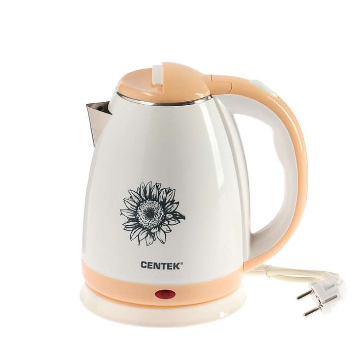 Чайник электрический Centek CT-1026 BEIGE 1.8 л белый кофемолка centek ct 1350 beige