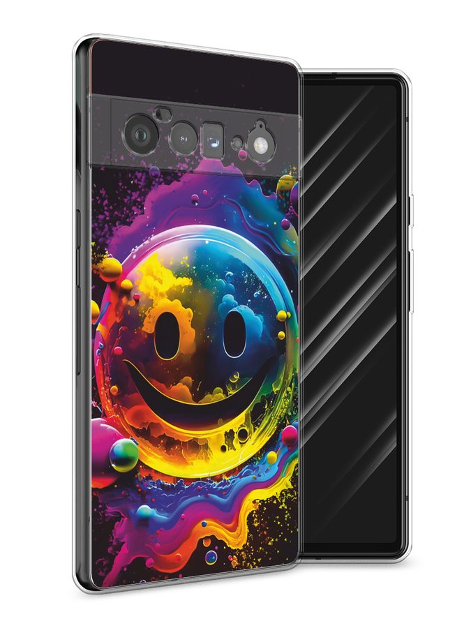 

Чехол Awog на Google Pixel 6 Pro "Кислотный смайл", Фиолетовый;желтый;синий, 270950-1