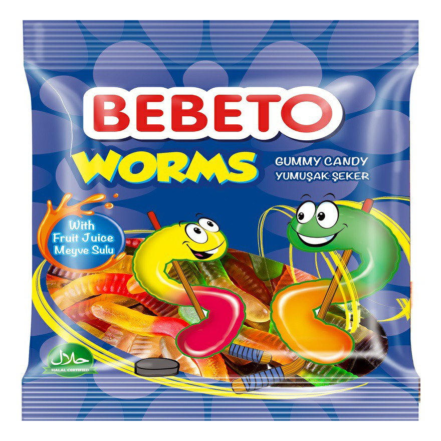 Мармелад Bebeto Worms жевательный 70 г