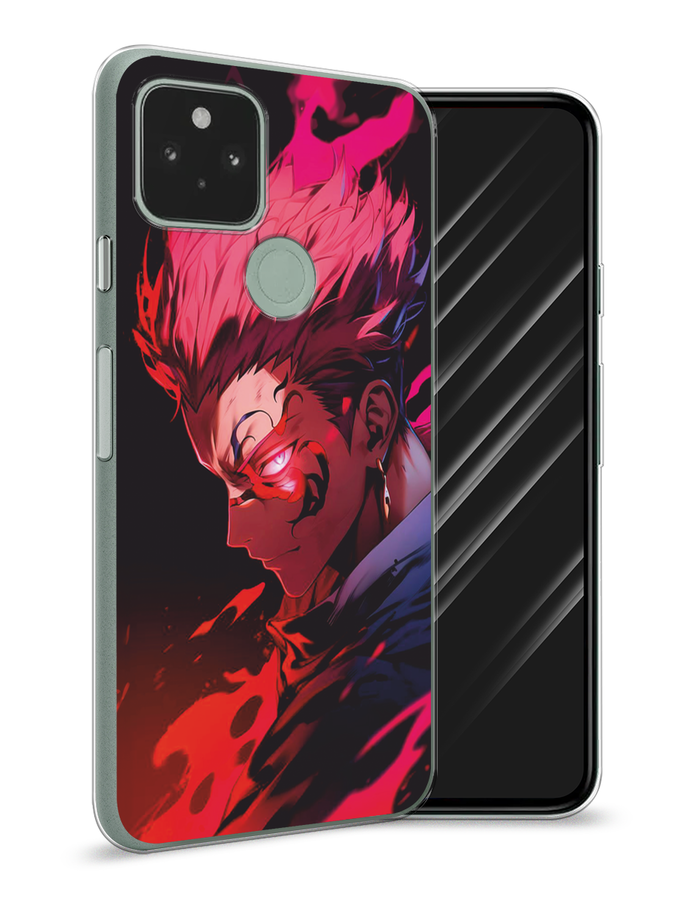 

Чехол Awog на Google Pixel 5A "Взгляд Сукуны", Розовый;красный;черный, 271050-1