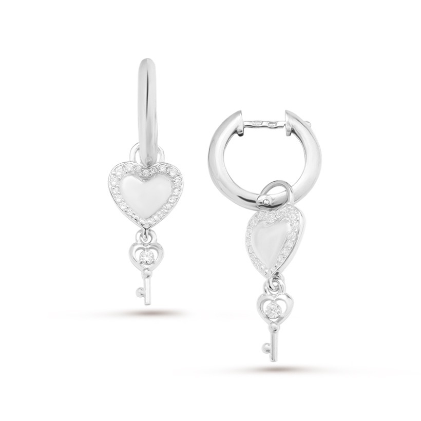 

Серьги из серебра с фианитом Pepela Jewelry PJ2-107, PJ2-133