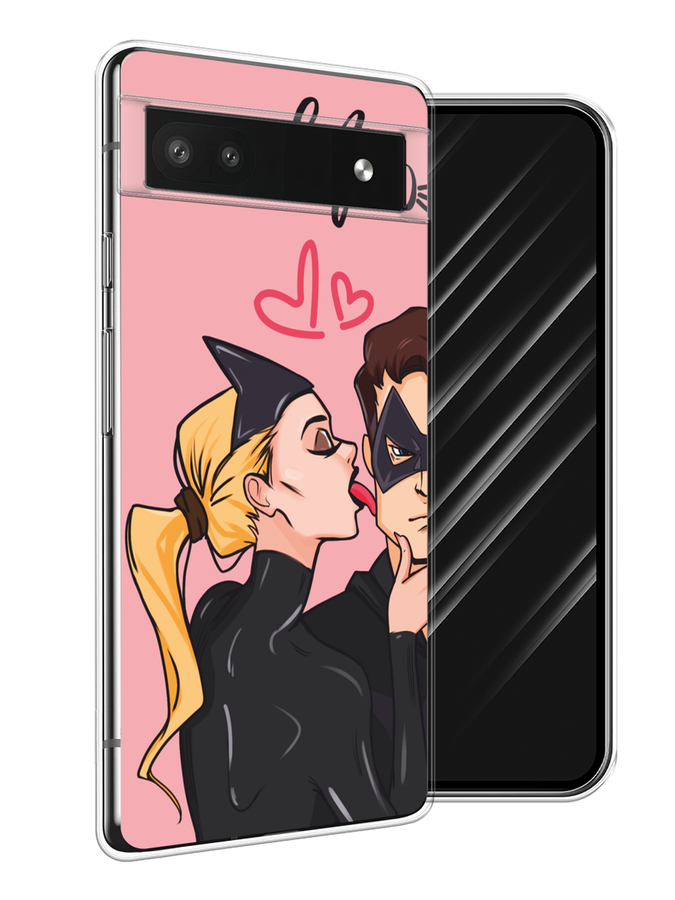 

Чехол Awog на Google Pixel 6A "Kiss of Cat Woman", Розовый;черный;бежевый, 271150-1