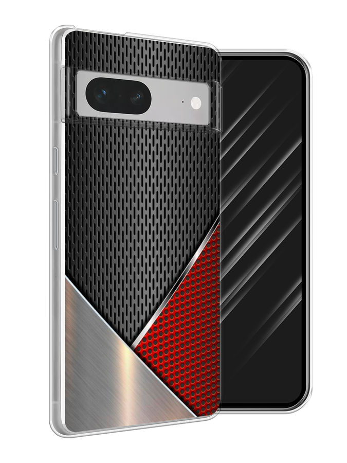 

Чехол Awog на Google Pixel 7 "Стальной металл", Черный;красный;серебристый, 271250-1