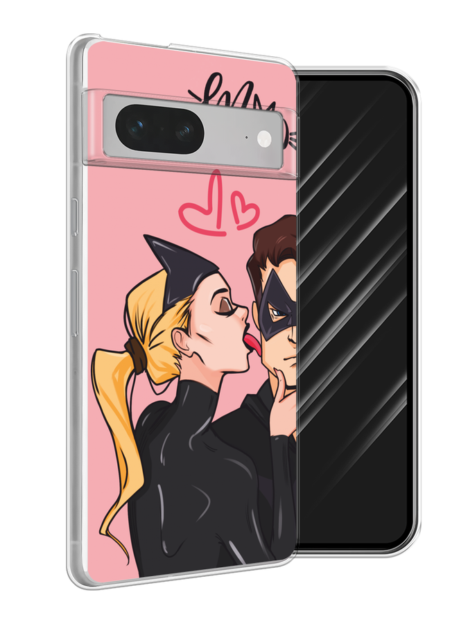 

Чехол Awog на Google Pixel 7 "Kiss of Cat Woman", Розовый;черный;бежевый, 271250-1