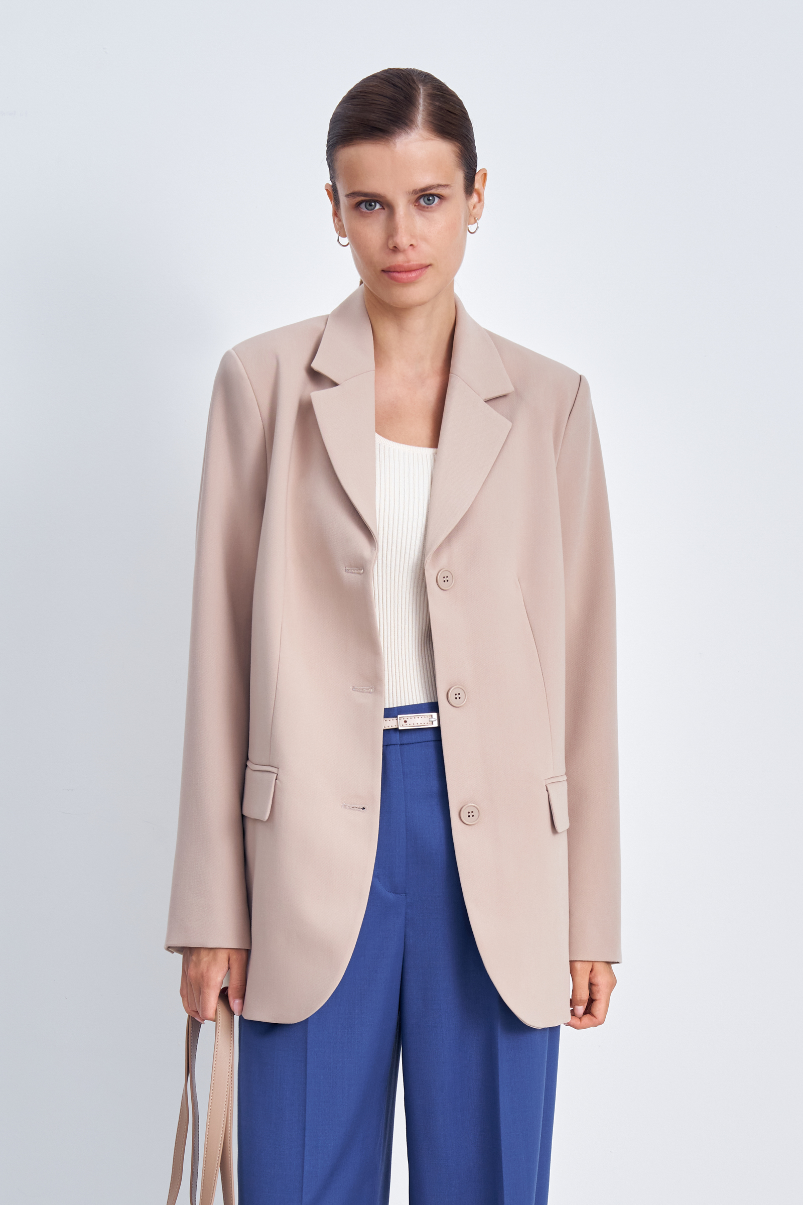 

Жакет женский Finn Flare FAE110103 бежевый 2XL, FAE110103