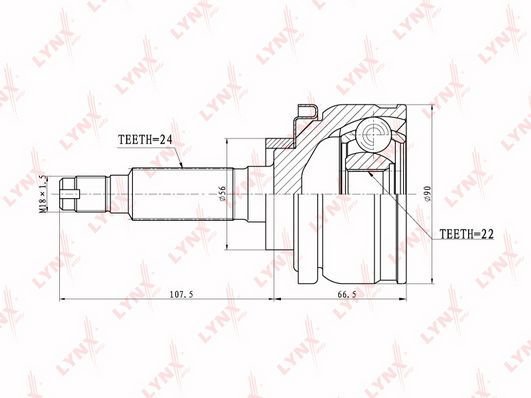 

Со-4602_Шрус Наружный К-Кт Нива 2121 1.7 96> LYNXAUTO co4602