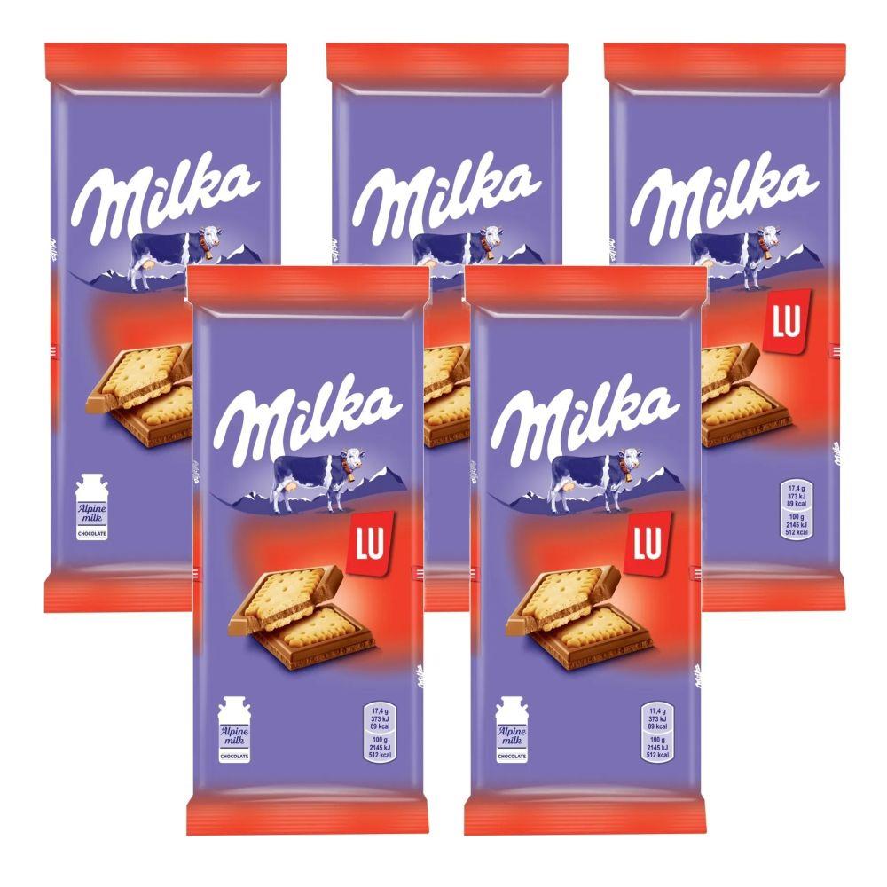 фото Milka шоколад молочный печенье 87г набор по 5шт